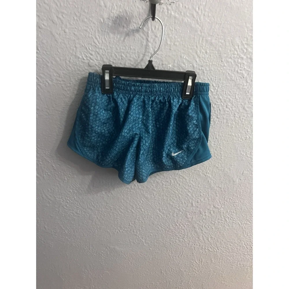 Nike Girls‎ Bluish Greenish  Printed Running Shorts Size Small
